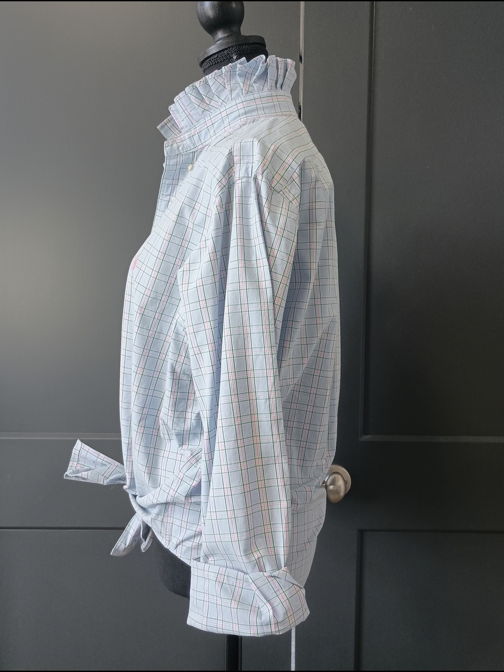 Upcycled Women's Ralph Lauren Ruffled Collar Shirt #088 - Picture 4 of 9